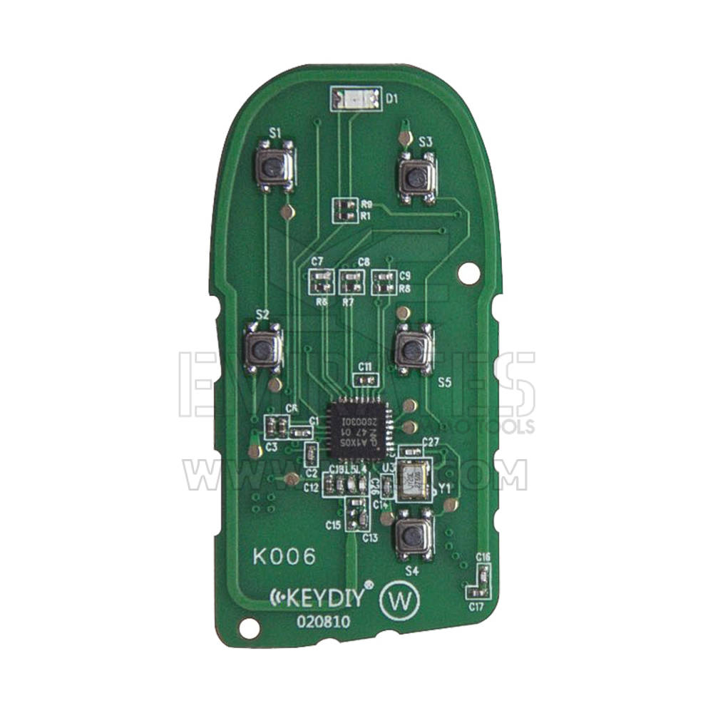 Keydiy KD Universal Smart Remote Key 4 + 1 Botón Dodge Ram Tipo ZB18 Funciona con KD900 y KeyDiy KD-X2 Remote Maker and Cloner | Claves de los Emiratos