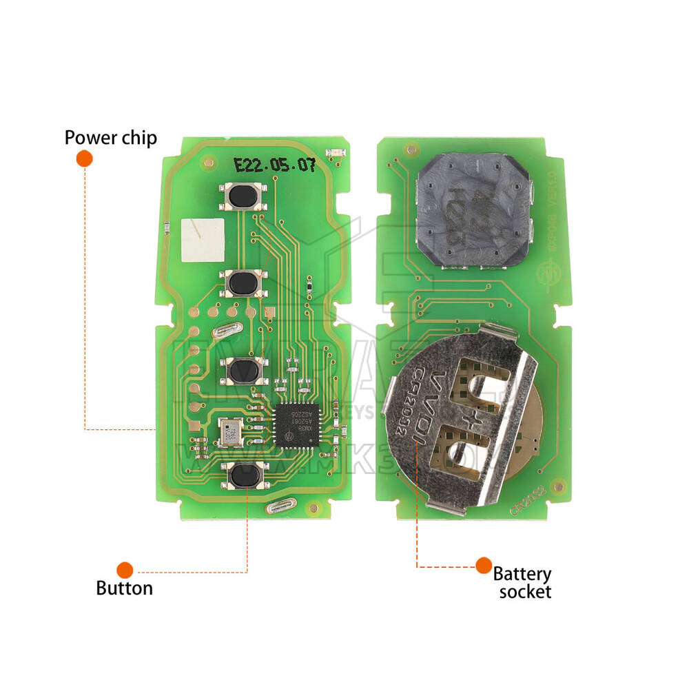 Xhorse XSTO01EN Toyota XM38 Llave Inteligente 4D 8A 4A | mk3