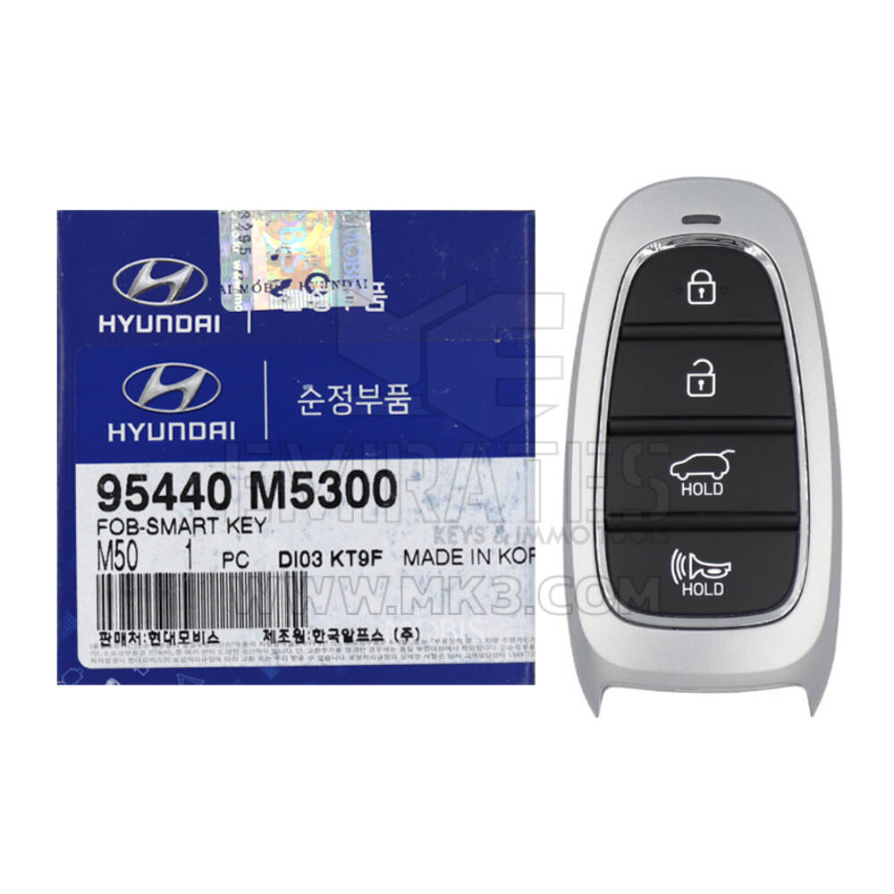 العلامة التجارية الجديدة Hyundai Nexo 2020 Genuine / OEM Smart Remote Key 4 أزرار 433MHz 95440-M5300 95440M5300 ، FCCID: TQ8-FOB-4F20 | الإمارات للمفاتيح