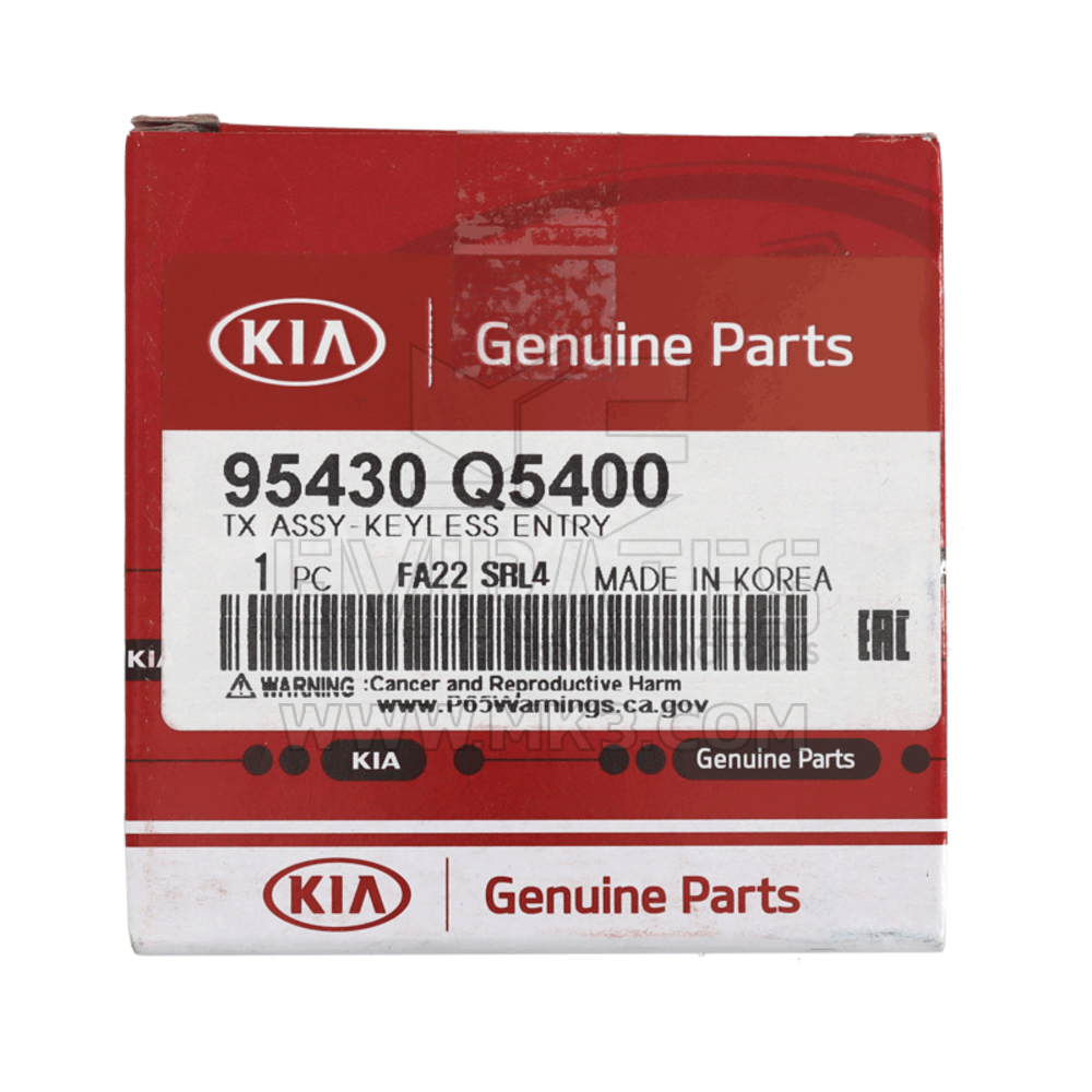 KIA Seltos 2021 Llave remota con tapa genuina 433MHz 95430-Q5400 - MK16427 - f-4