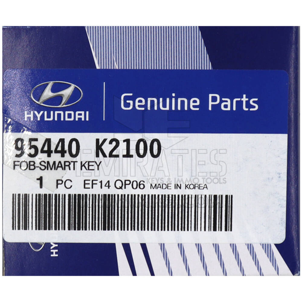NOVO Hyundai Venue 2020 Genuine/OEM Smart Remote Key 3 Buttons 433MHz 95440-K2100 95440K2100, FCCID: SY5QXFGE03 | Chaves dos Emirados