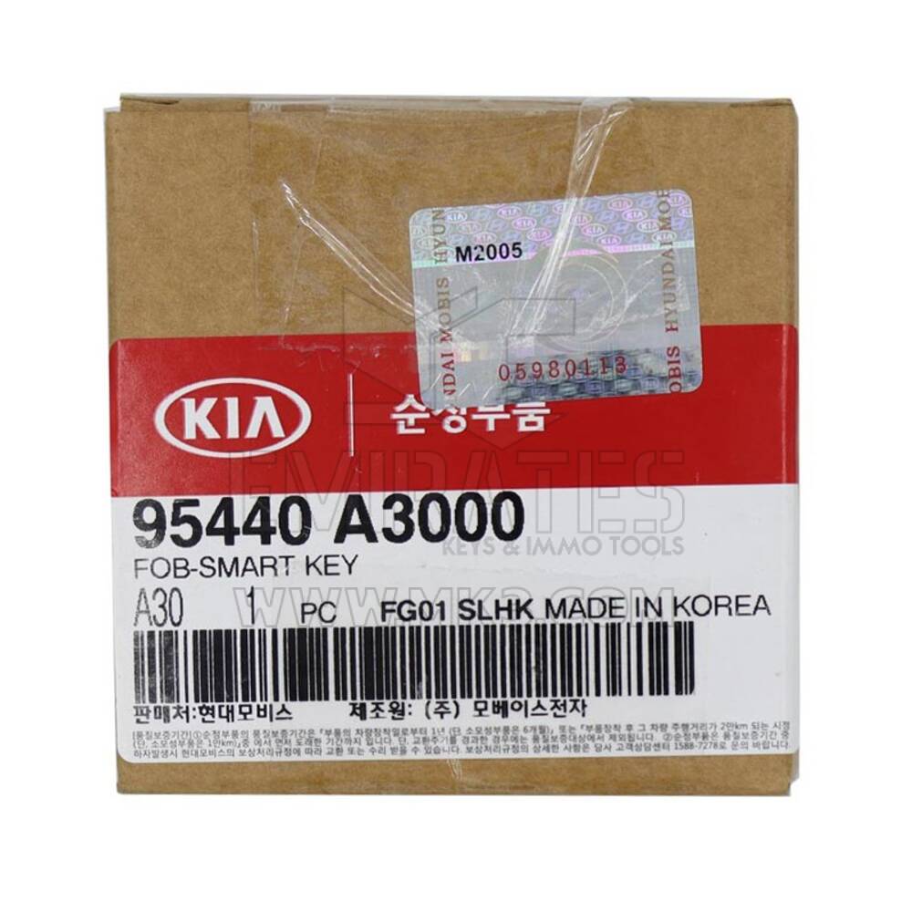 Used KIA Ray 2010 Genuine/OEM Smart Remote Key 3 Buttons 433MHz Manufacturer Part Number: 95440-A3000 OEM Box | Emirates Keys