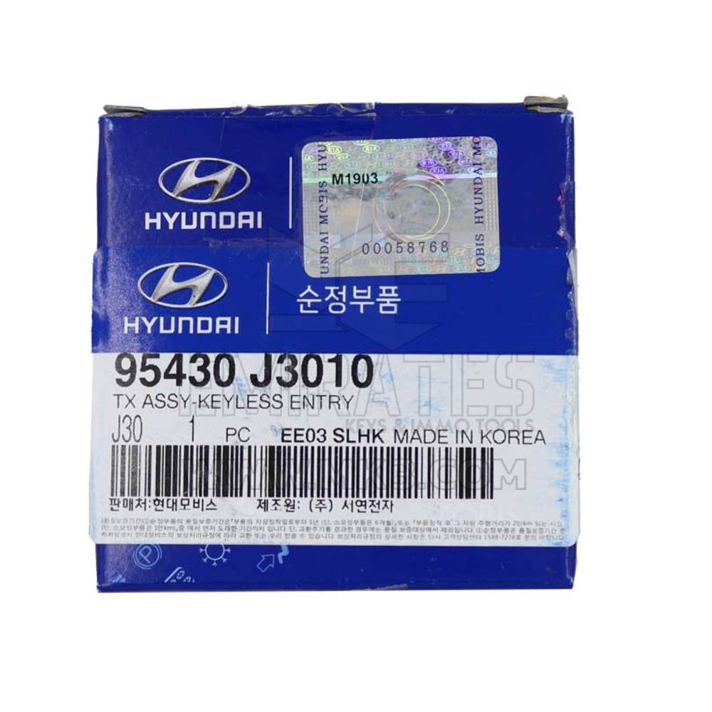 NOUVEAU Hyundai Veloster 2019-2020 Clé à distance authentique/OEM 4 boutons 433 MHz 95430-J3010 95430J3010 / FCCID : SY5IGRGE04 | Clés Emirates