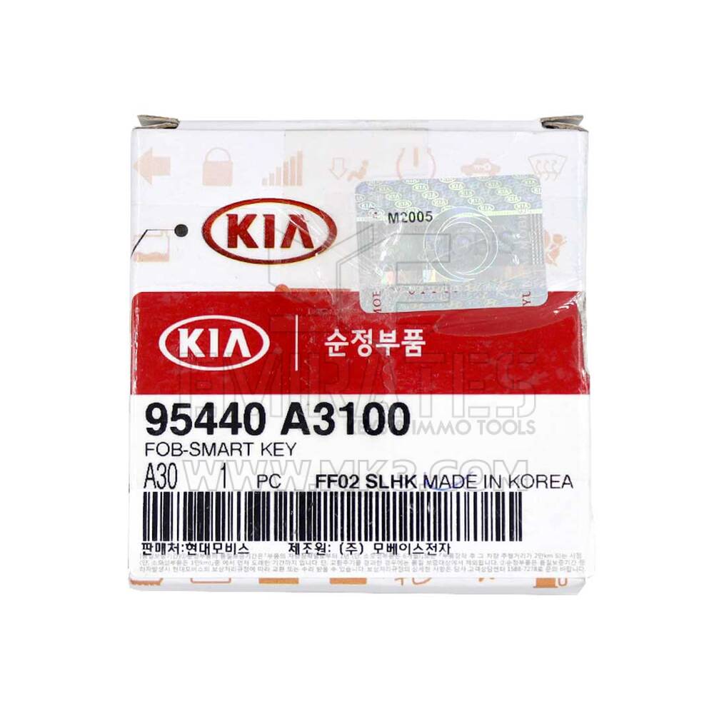 Télécommande clé d'origine/OEM KIA Ray 2018 avec 3 boutons avec fréquence 433 MHz, numéro de pièce du fabricant : 95440-A3100 | Clés des Émirats