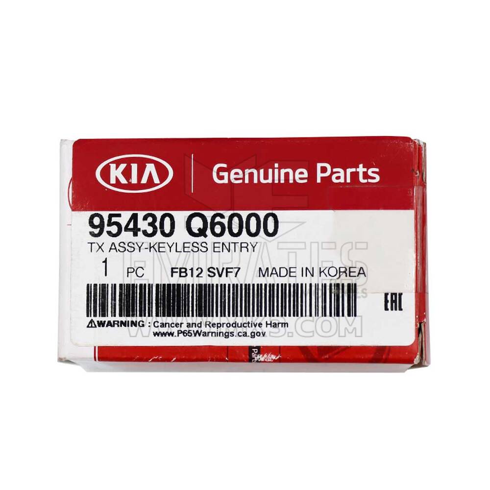 Novo Genuine/OEM KIA Seltos 2020-2021 Fitting Key Remote, 3 botões com frequência de 433MHz, 95430-Q6000 95430Q6000 / FCCID: SYEC3TX1908 |Emirates Keys