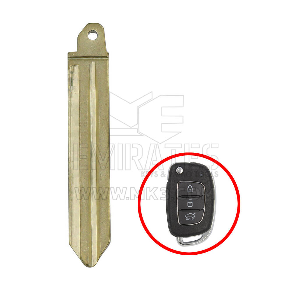 Hyundai Elantra 2016-2017 Flip Remote Key Blade