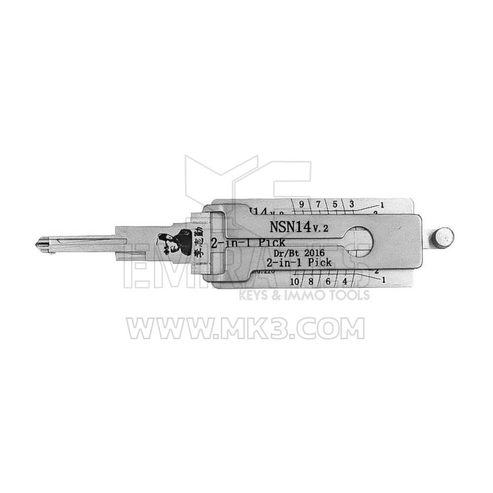 Ferramenta de decodificação original Lishi 2 em 1 NSN14-AG 10 cortes