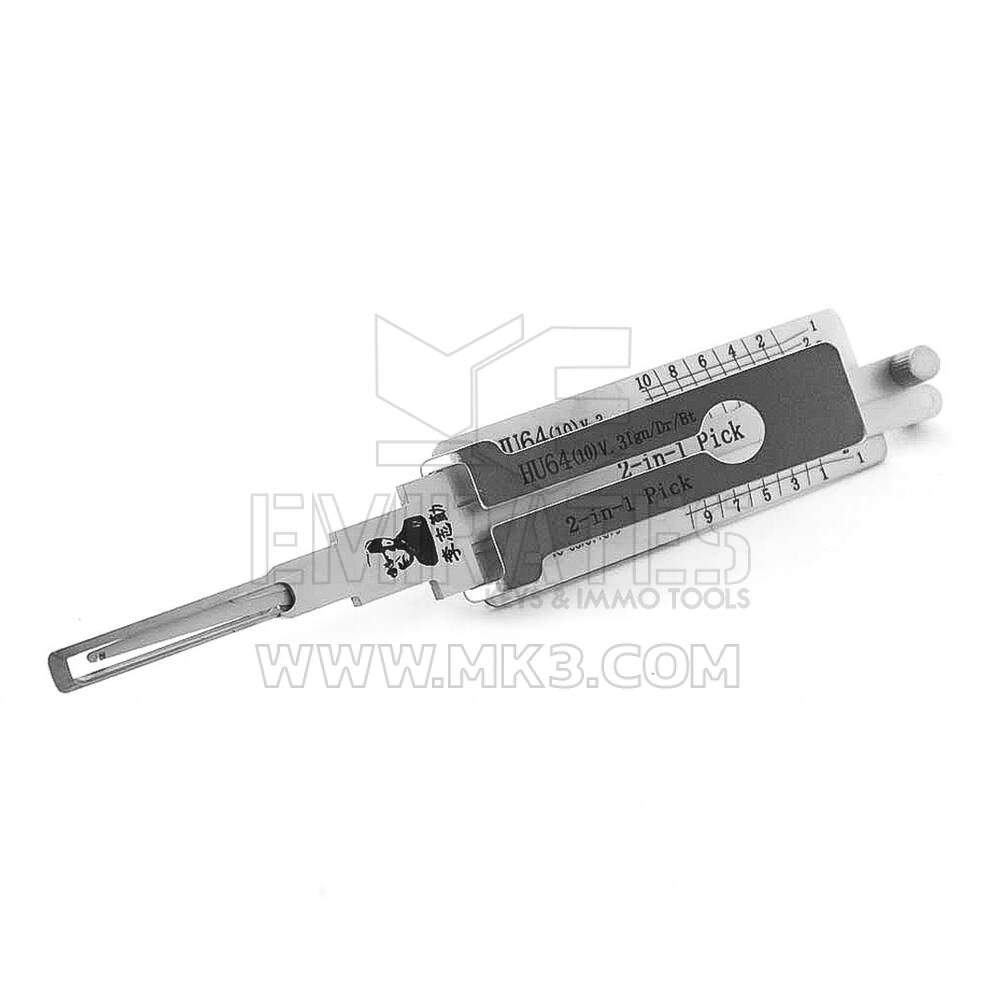 Original Lishi 2-em-1 Pick Decoder Tool Hu64(10)v.3 Para MB | MK3