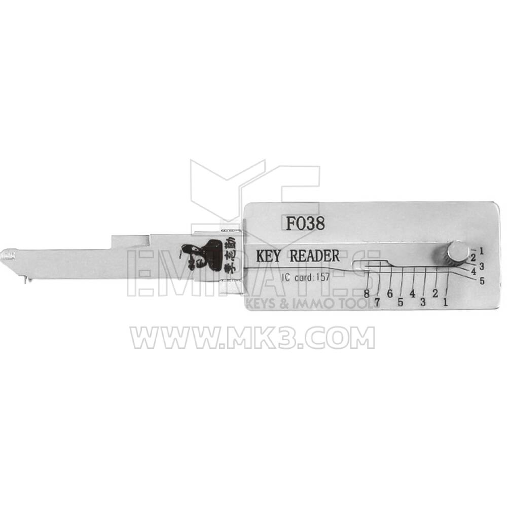 Outil de lecture de décodeur Lishi Pick d'origine F038-AG