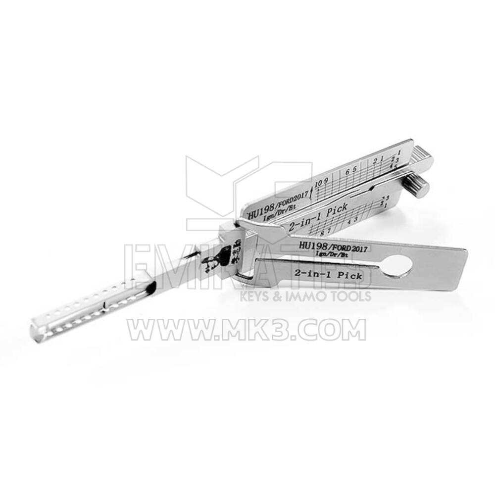 Ferramenta decodificador de palheta 2 em 1 original Lishi HU198-AG | MK3