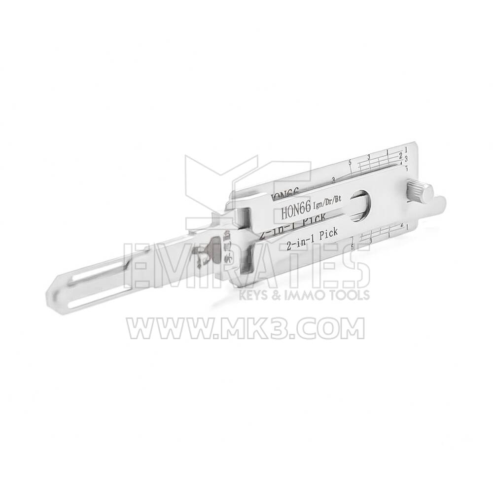 Strumento decodificatore plettro originale Lishi 2-in-1 HON66+AG | Mk3