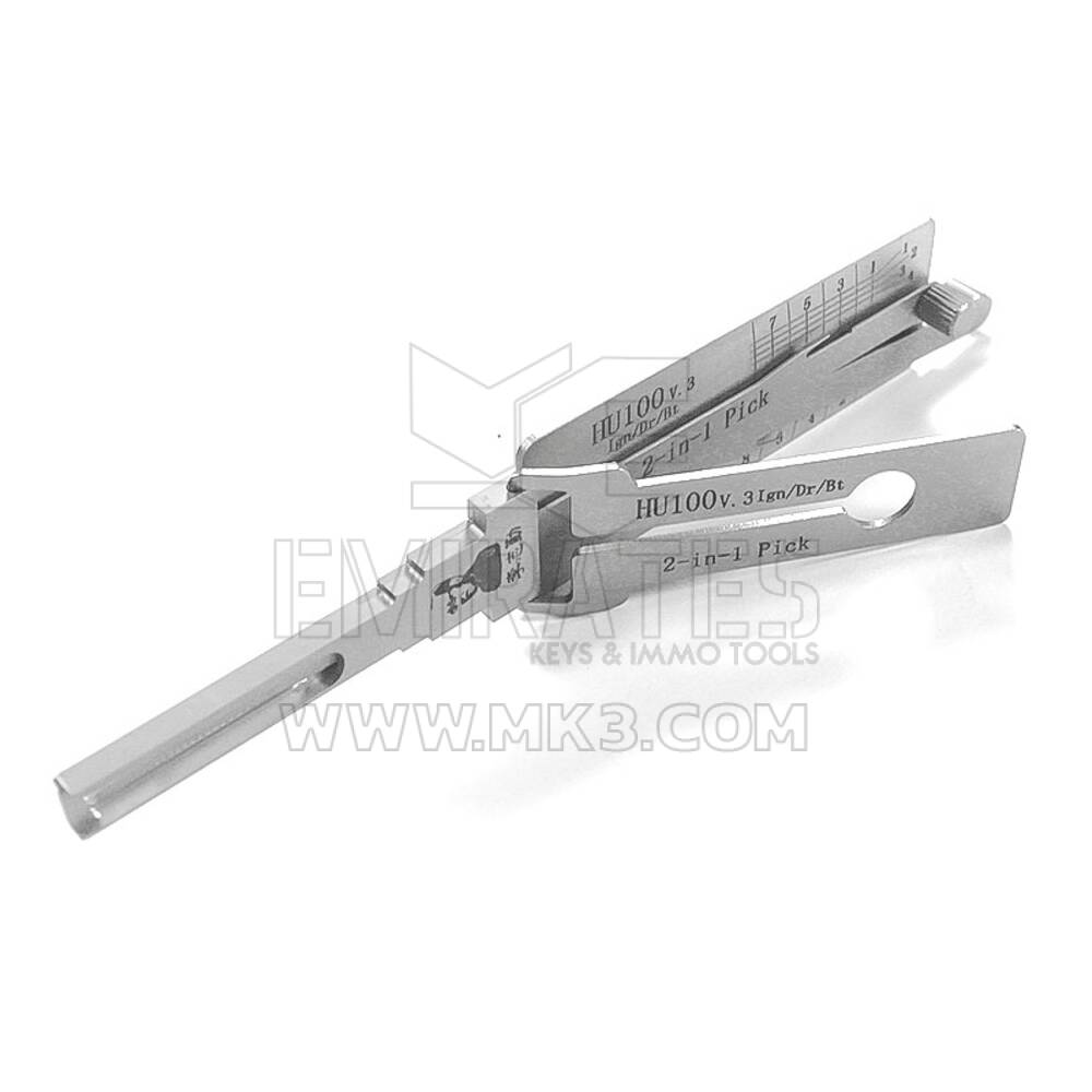 Lishi Outil de décodeur de d'origine 2-en-1 HU100 + V3-AG | MK3