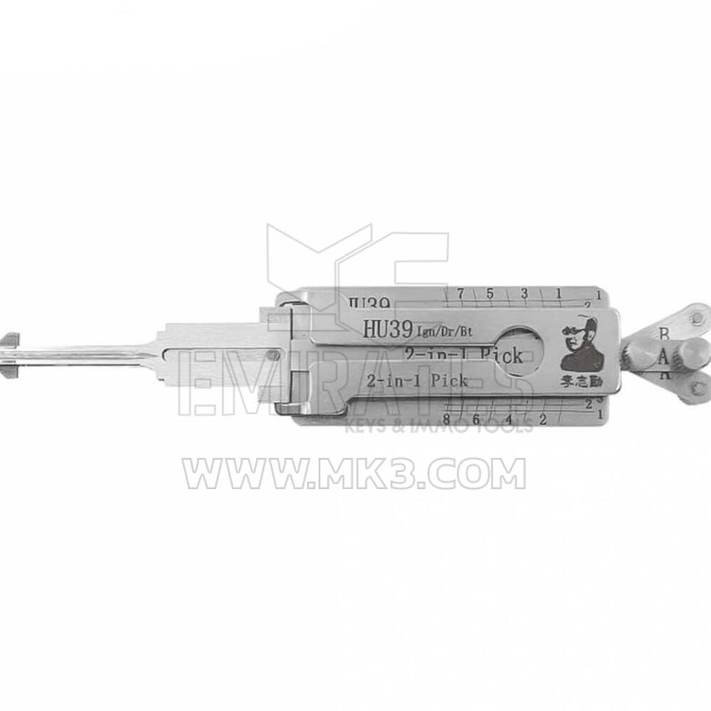 Outil de décodeur d'origine Lishi 2-en-1 Pick HU39 + QL Mercedes 7