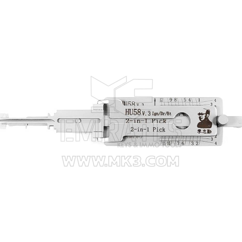 Ferramenta de decodificação de seleção Lishi 2 em 1 original HU58 + TL-AG