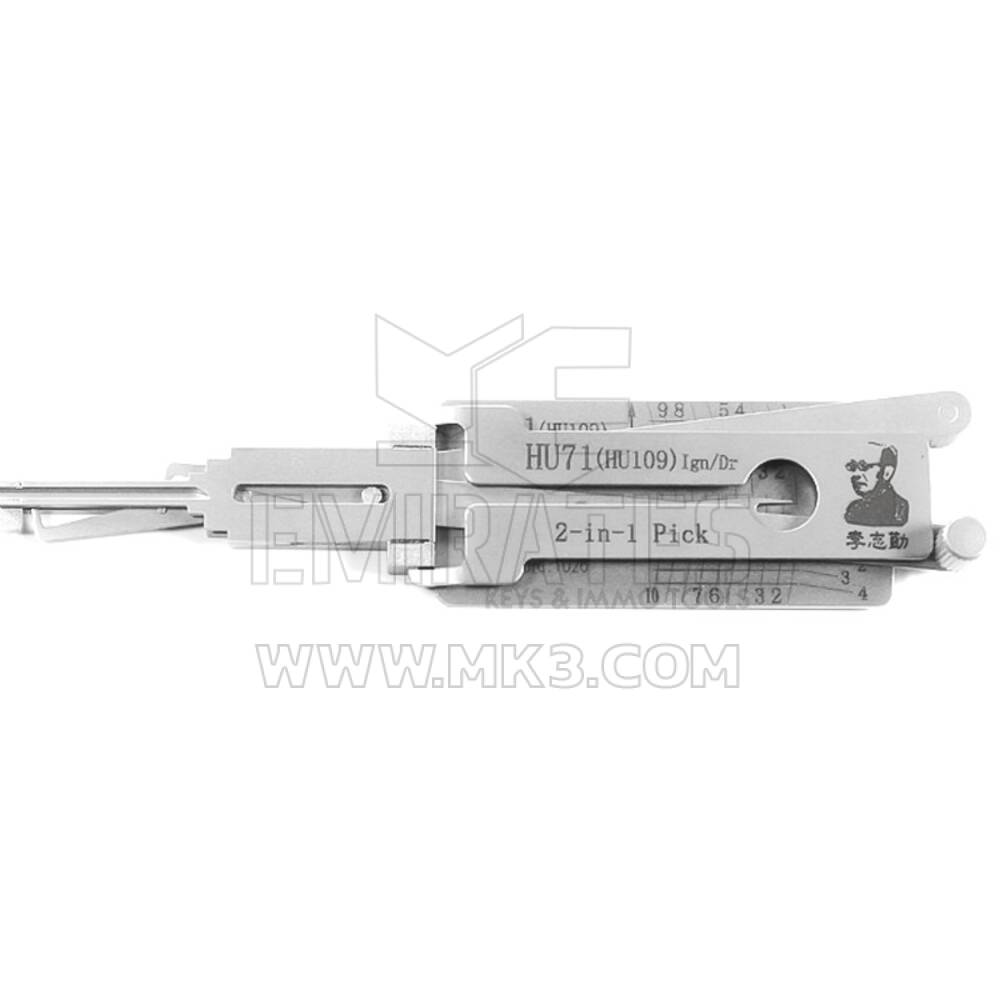 Strumento decodificatore plettro originale Lishi 2-in-1 HU71+TWIN-AG SOLLEVATORI TWIN-AG