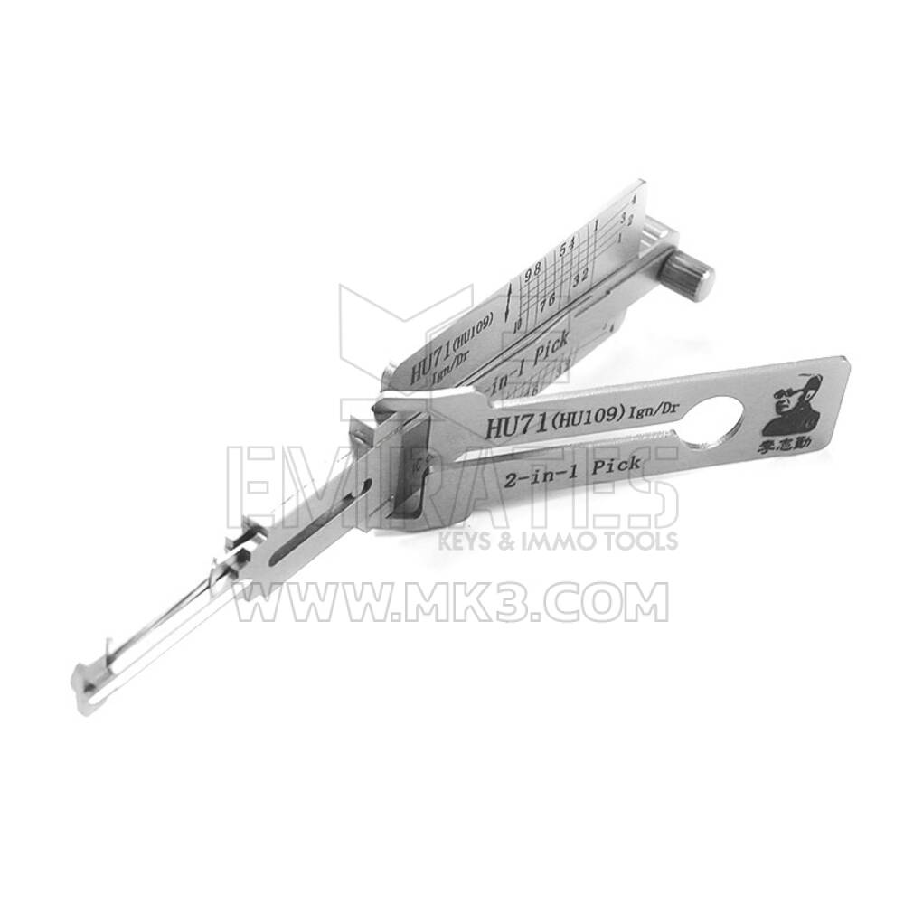Lishi 2-in-1 Pick Decoder Tool HU71 + TWIN-AG TWIN LIFTERS | MK3