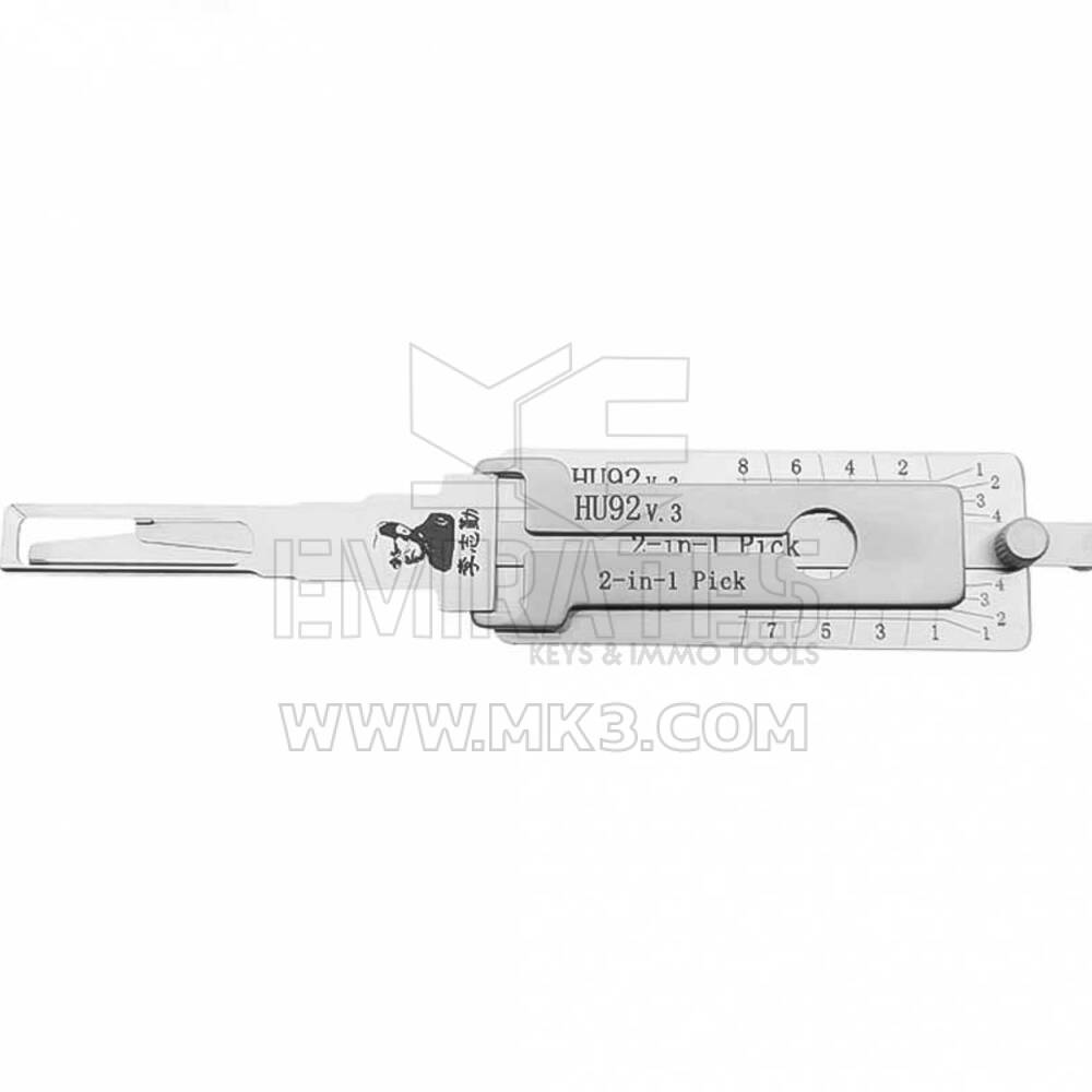 Strumento decodificatore plettro originale Lishi 2-in-1 HU92+TWIN-AG