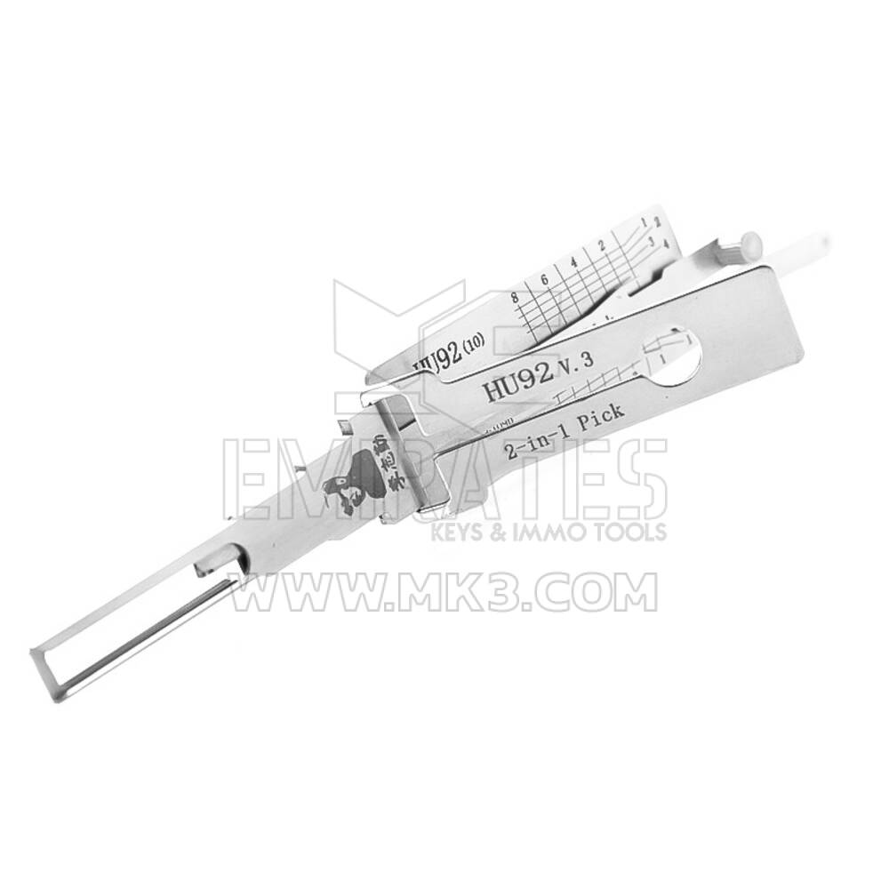 Strumento decodificatore plettro originale Lishi 2-in-1 HU92+TWIN-AG | MK3