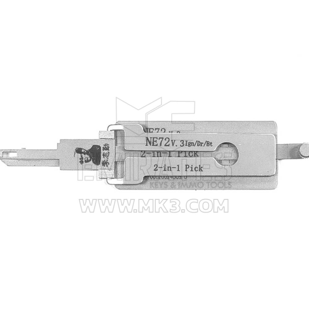 Ferramenta decodificadora de seleção Lishi 2 em 1 original NE72 + AG NE72 +