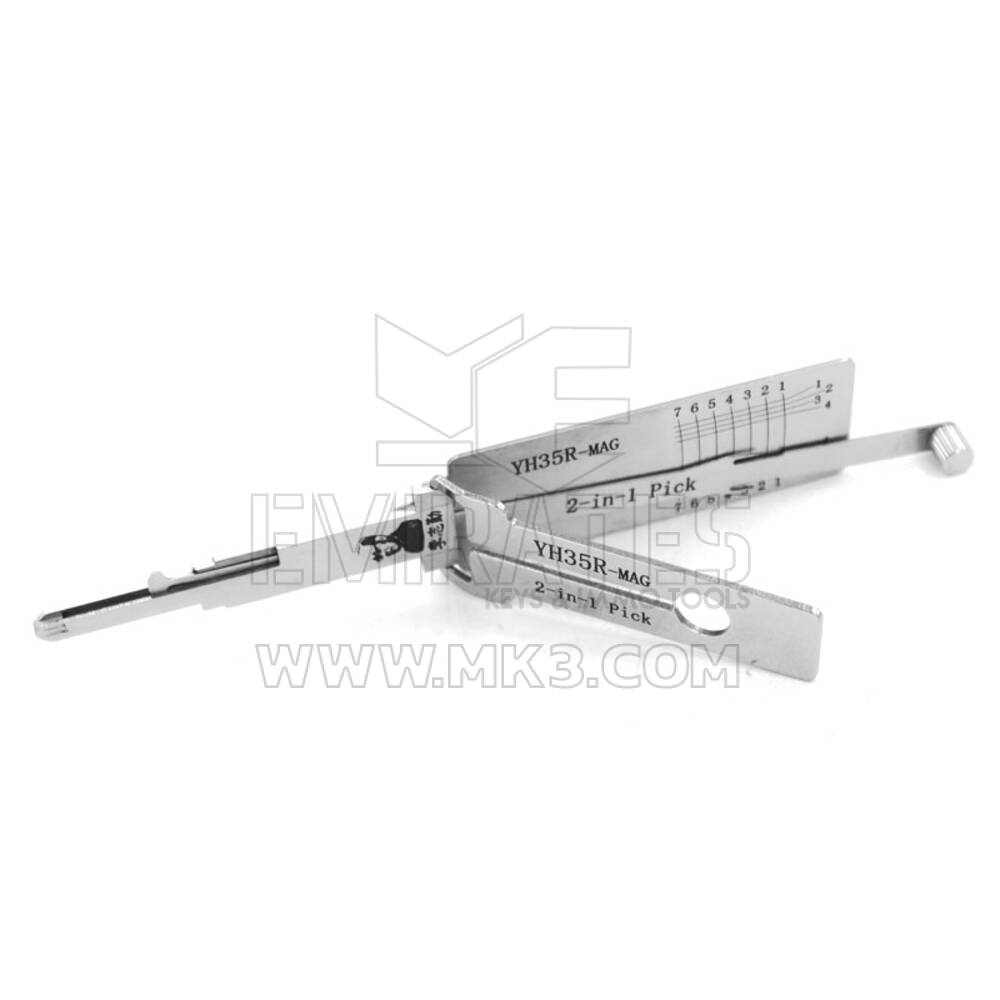 Original Lishi YAMAHA YH35R 2IN1 SHANK EXPANDIDO PARA LLAVE CON PUERTA MAGETIC | MK3