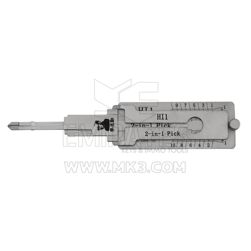 أداة فك الشفرة الأصلية 2 في 1 من Lishi HI1 + شاحنة هينو IGN-AG 2005 + نوع مضاد للوهج