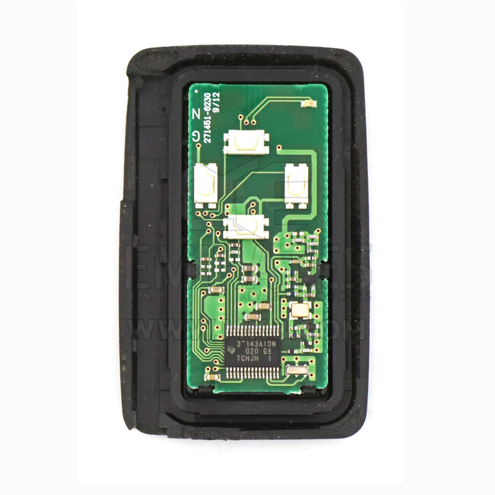 Toyota Smart Key 4 Buttons Slider Door 312MHz Black Cover PCB رقم القطعة: 271451-6230 | الإمارات للمفاتيح