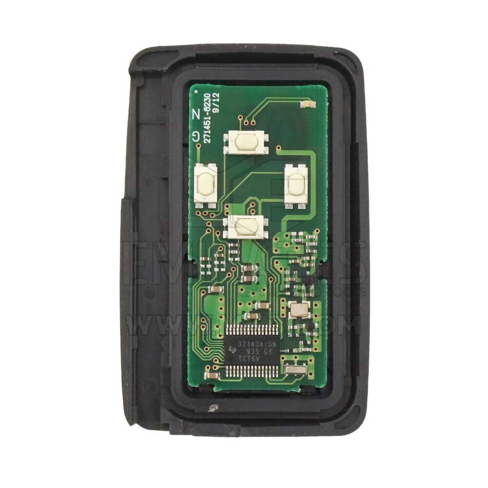 Toyota Smart Key 4 Buttons Slider Door 312MHz Silver Cover PCB رقم القطعة: 271451-6230 | الإمارات للمفاتيح