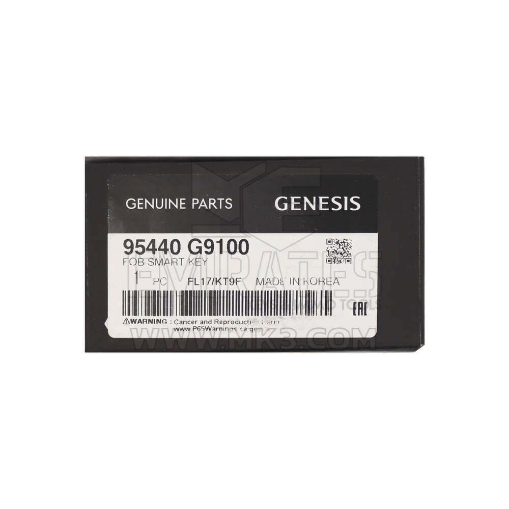 Nova chave remota inteligente original Genesis 2019 OEM com 3 botões 433 MHz Número de peça do fabricante: 95440-G9100 | Chaves dos Emirados