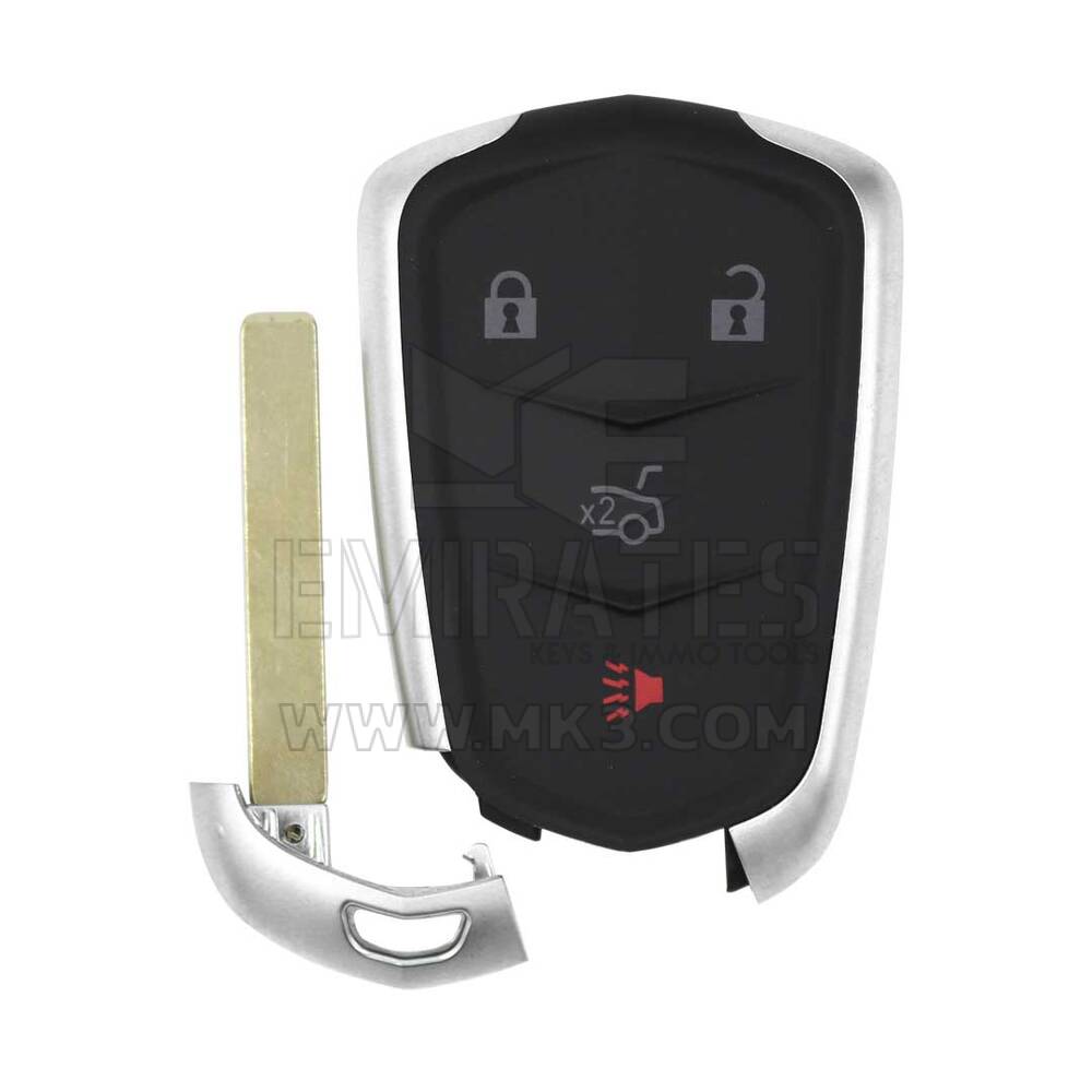 Nuova chiave remota aftermarket Cadillac Smart 3 + 1 pulsanti con chip ID46 antipanico 315 MHz ID FCC: HYQ2AB | Chiavi degli Emirati