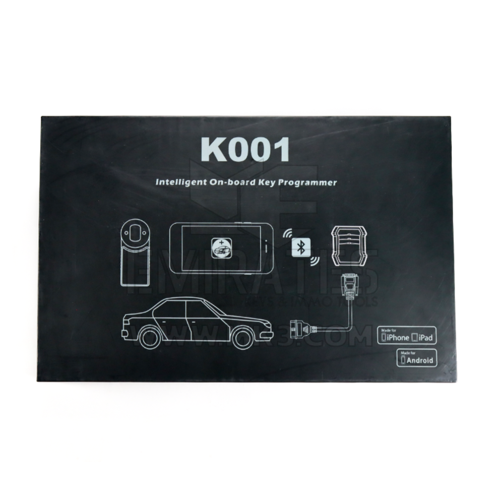 Equipped with KC100, K001 is a perfect key programmer tool which is a dedicated device for VW & BMW, compatible with KS-1 Toyota Smart Key Simulator