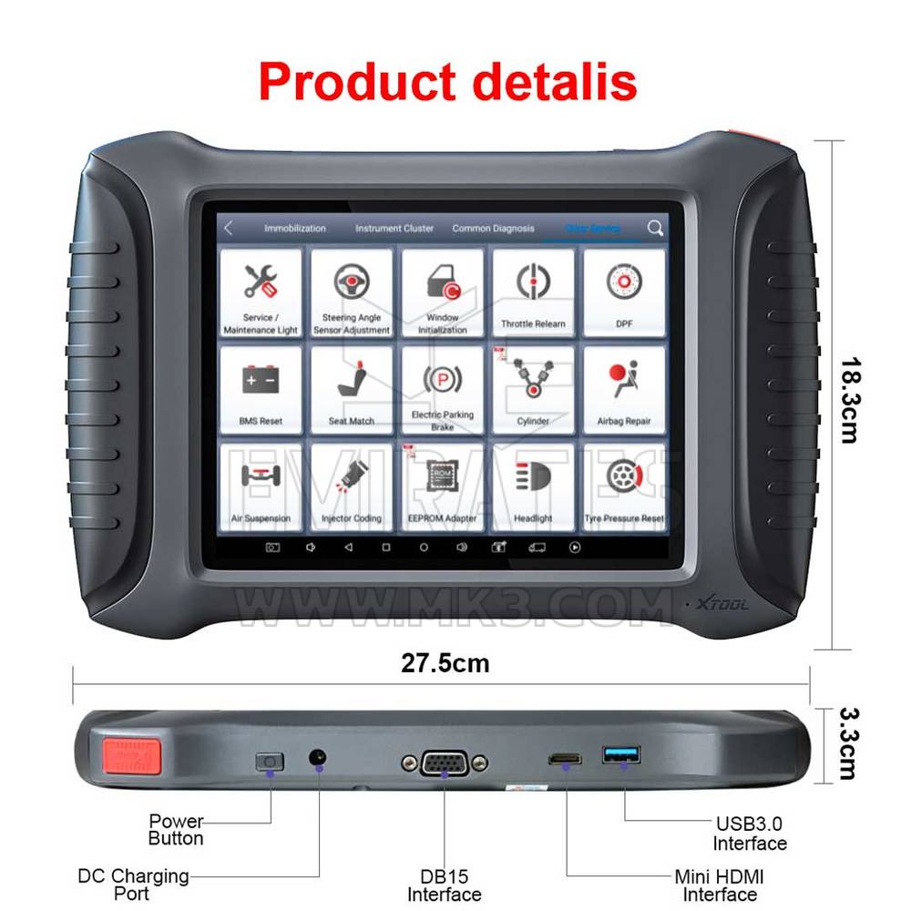 Xtool X100 PAD Elite Professional Tablet Key Programming Device with KC100 and EEPRom Adapter - MK6987 - f-5