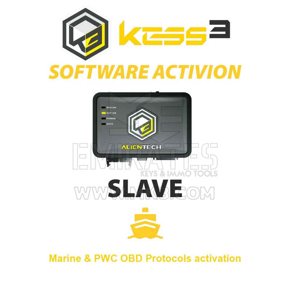 Ativação dos protocolos Alientech KESS3SA004 KESS3 Slave Marine & PWC OBD