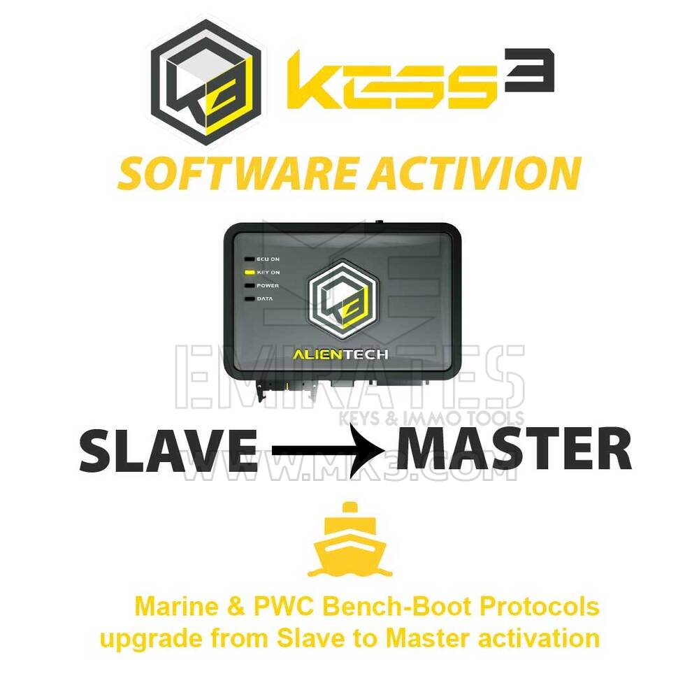 Alientech KESS3SU008 KESS3 Slave Motos acuaticas y PWC Actualización de protocolos Bench-Boot de esclavo a maestro