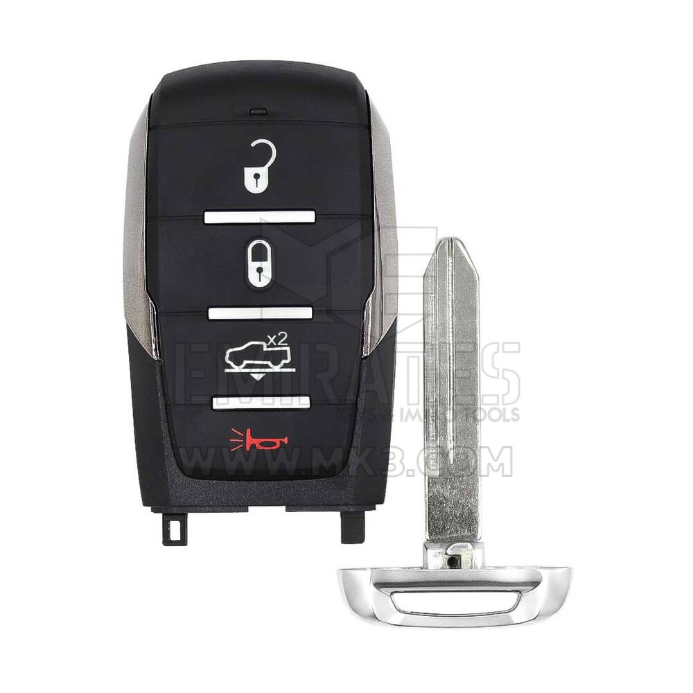 New Aftermarket Ram 1500 Pickup 2019-2021 Smart Remote Key 4 Button Compatible Part Number: 68291688AD | Emirates Keys