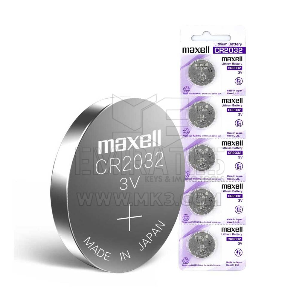 Carte de cellule de batterie universelle Maxel Lithium CR2032 (lot de 5 pièces)