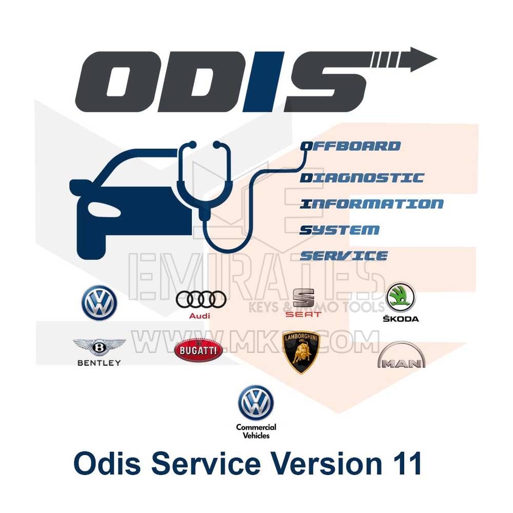 Software de diagnóstico e programação do grupo ODIS VAG versão 11