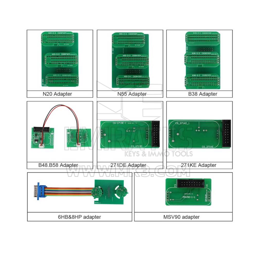 6HP & 8HP / MSV90 / N55 / N20 / B48/ B58/ B38 vb dahil CGDI FC200 Yeni Adaptörler Seti