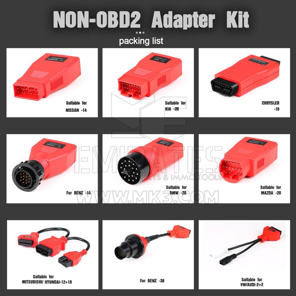 New Autel MaxiSYS MSOBD2KIT Non-OBDII Adapter with cables for MaxiSys Ultra, MS919 and MS909 | Emirates Keys