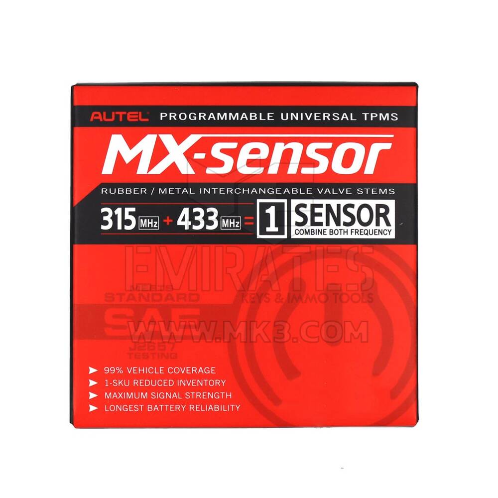 New Autel MX-Sensor TPMS Programmable 2-In-1 315-433MHz Rubber Tire Pressure Sensors 1-Sensor solution providing 98% vehicle coverage | Emirates Keys