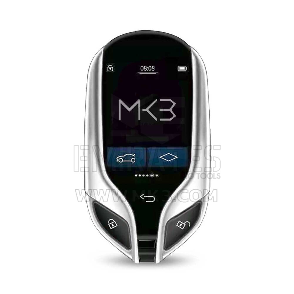 Système PKE de clé à distance intelligente modifiée universelle LCD pour toutes les voitures sans clé Style Maserati couleur argent