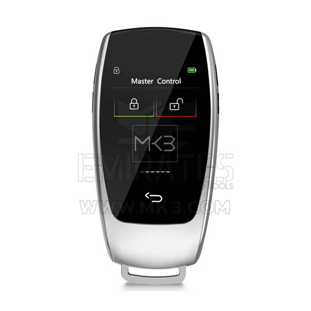 Kit de clé télécommande intelligente universelle LCD, avec entrée sans clé et système de suivi de localisation de voiture IOS, couleur argent