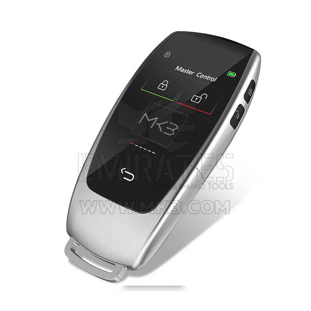 Chave universal LCD e rastreamento de localização de carro IOS prata | MK3