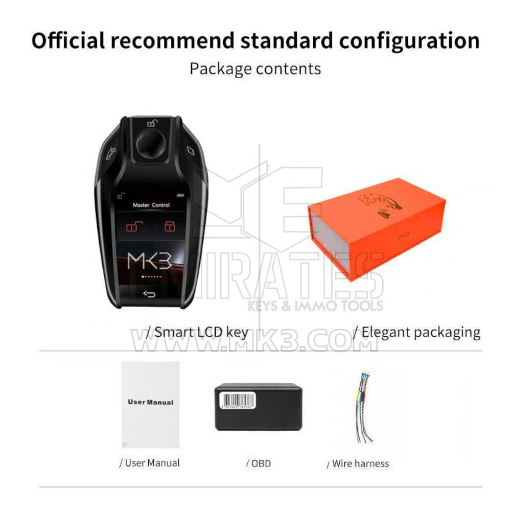 LCD Universal Smart Key Kit For All Keyless car BMW Black | MK3