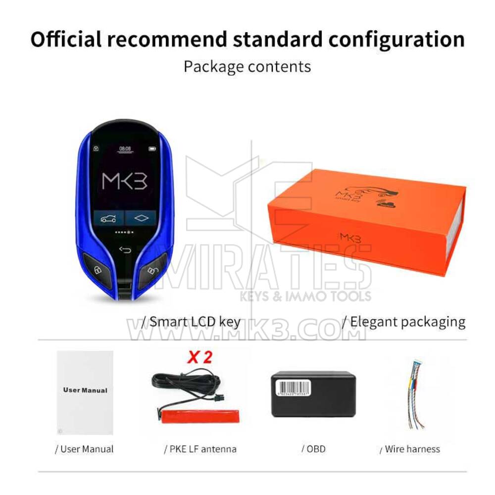 نظام مفتاح عالمي LCD لجميع سيارات مازيراتي بدون مفتاح باللون الأزرق | MK3