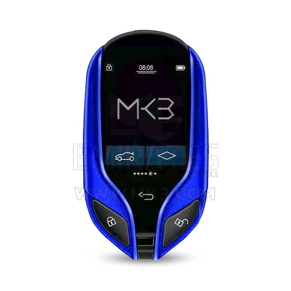 LCD Universal Modified Smart Remote Key PKE System For All Keyless Car Maserati Style Blue Color