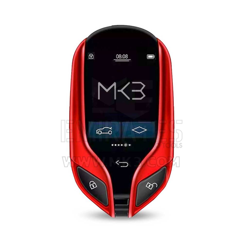 LCD Universal Modified Smart Remote Key PKE System For All Keyless Car Maserati Style Red Color