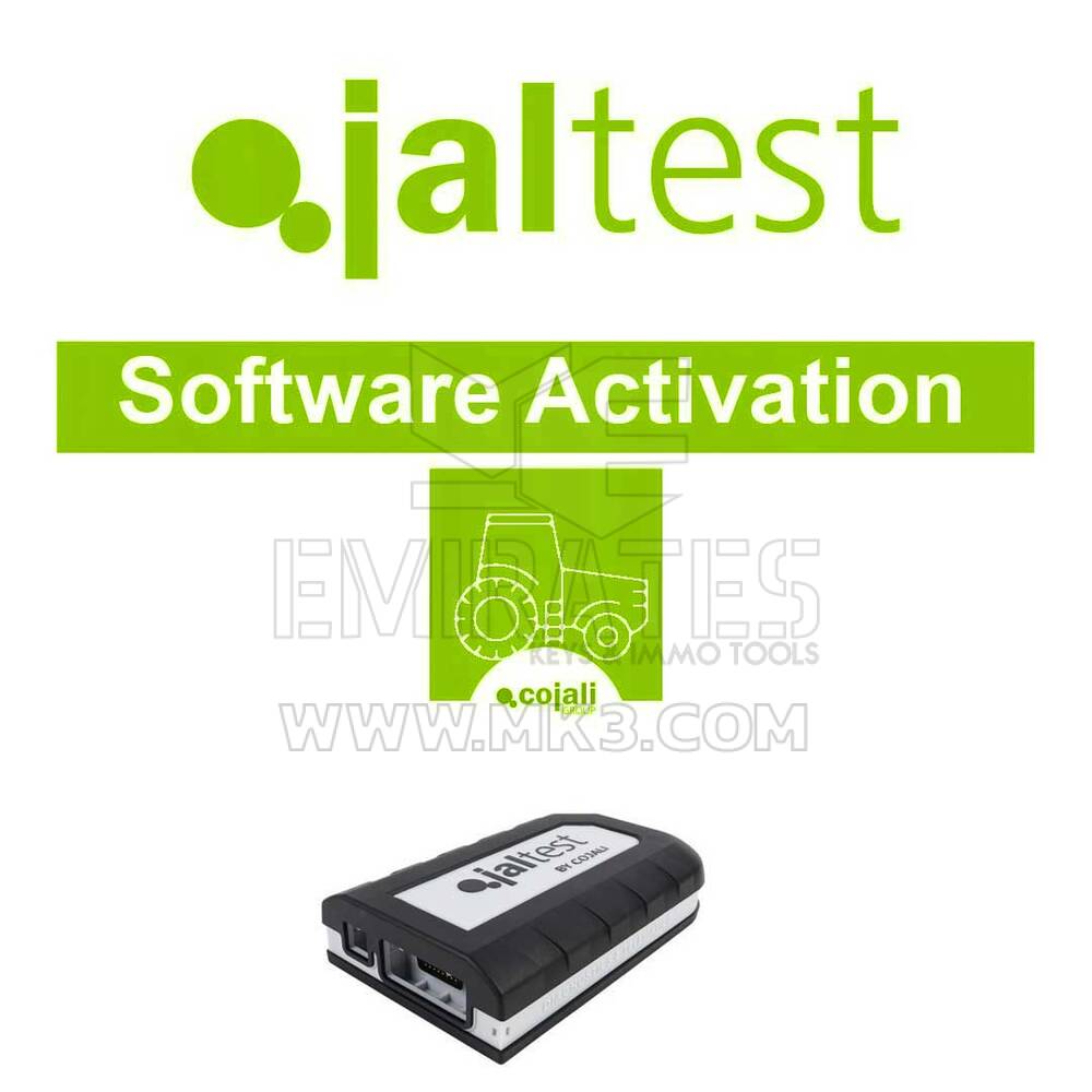 Licence d'utilisation d'activation du logiciel Jaltest AGV