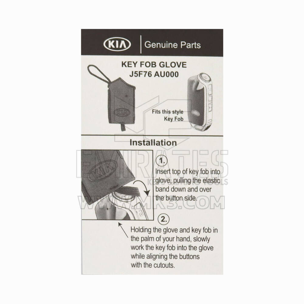 New Kia Genuine - OEM Smart Remote Gloves Manufacturer Part Number: J5F76-AU000 Color: Black  | Emirates Keys