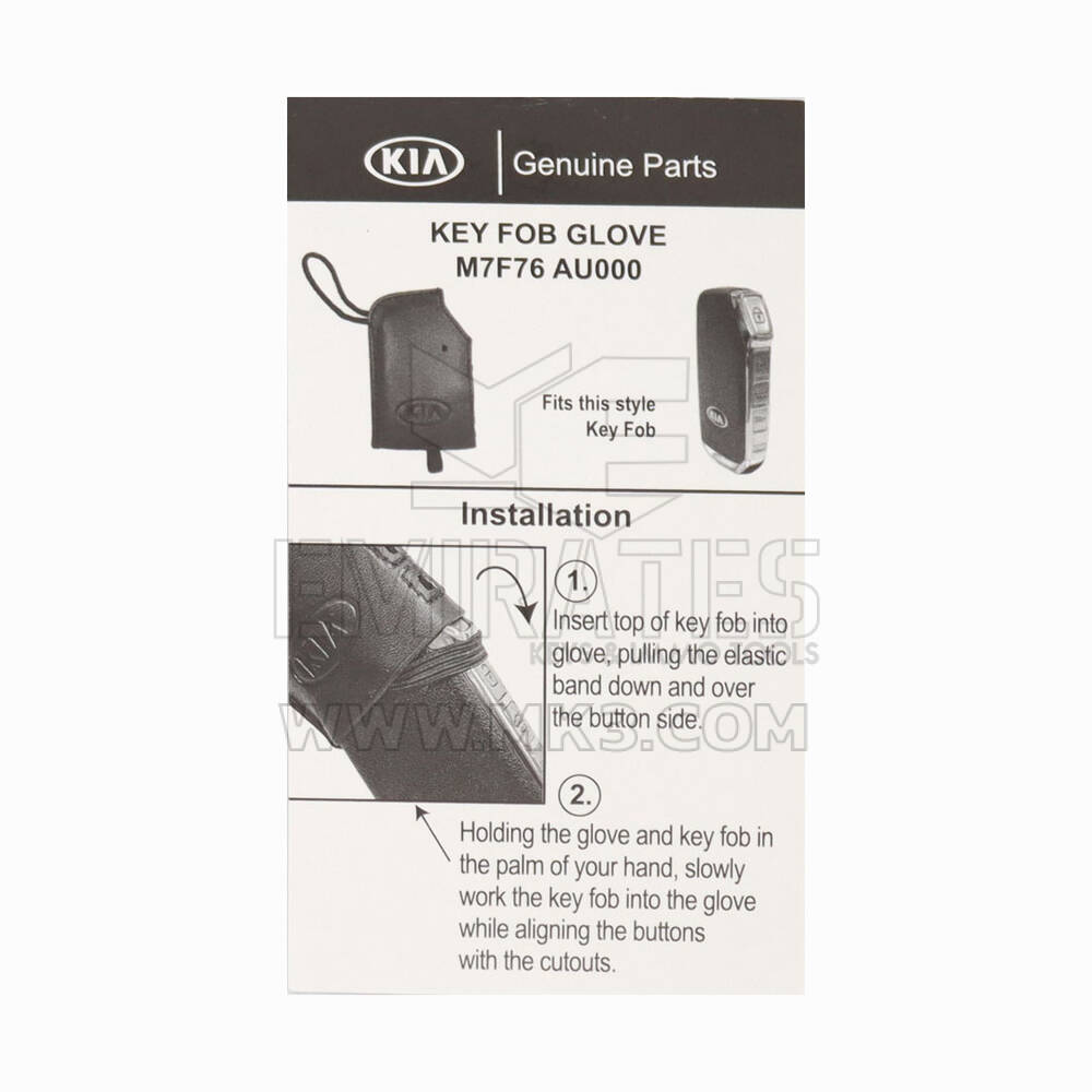 كيا جديدة حقيقية - قفازات التحكم عن بعد الذكية OEM رقم القطعة: M7F76-AU000 اللون: أسود | الإمارات للمفاتيح