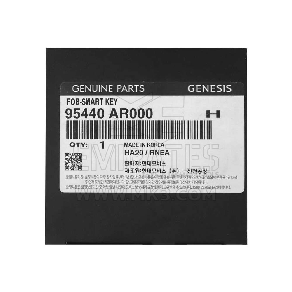 New Hyundai Genesis GV70 2022 Genuine/OEM Smart Key 6 Buttons 433MHz Manufacturer Part Number: 95440-AR000 FCC ID: TQ8-FOB-4F36 | Emirates Keys